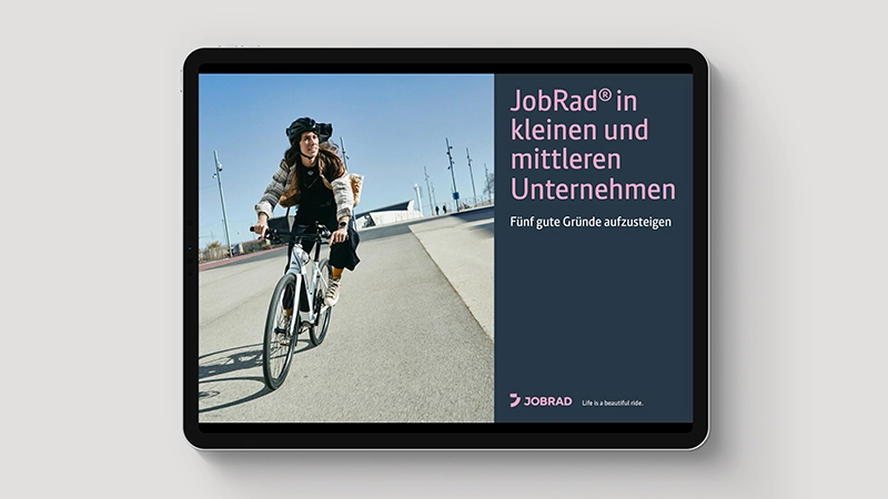 Vorschaubild JobRad-Whitepaper 5 gute Gründe aufzusteigen für kleine und mittlere Unternehmen